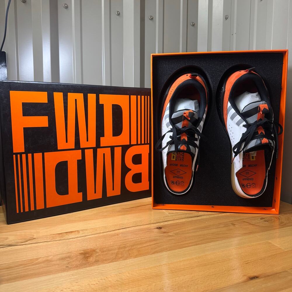 MSCHF BWD Dual Directional White Orange Black Men's Size 12 MSCHF-004 NIB